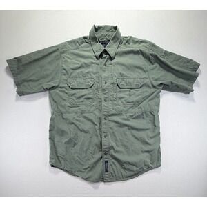 5.11 Tactical Series Men's Short Sleeve Button Up Shirt Green Size Large